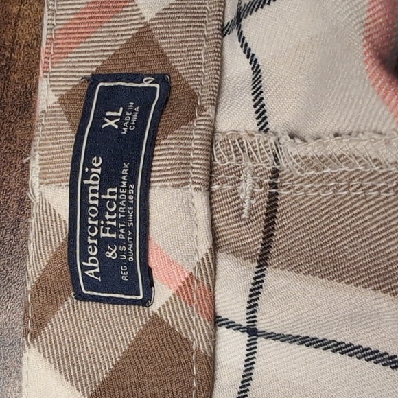 Abercrombie And Fitch Plaid Ankle Pants Womens XL High Waisted Wide Leg - Picture 10 of 13